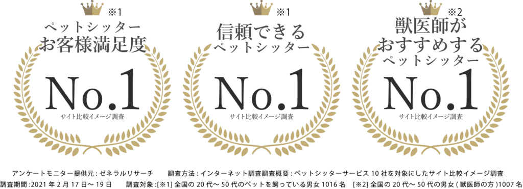 ペットシッター 東京 三冠獲得